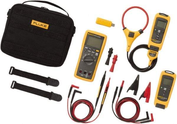 Fluke - 9 Piece, FC Series Wireless Multimeter Kit - 1,000 Volt Max, LCD Display - Apex Tool & Supply