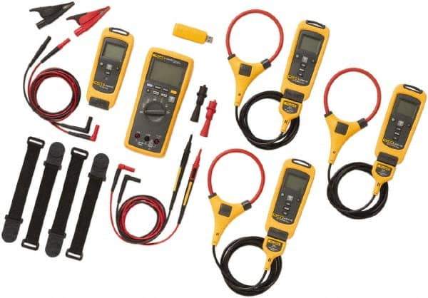 Fluke - 9 Piece, FC Series Wireless Multimeter Kit - 1,000 Volt Max, LCD Display - Apex Tool & Supply