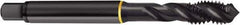 Guhring - 1-12 UNF 2B/3B Modified Bottoming Spiral Flute Tap - Cobalt, Oxide Finish, 5.13" OAL, Right Hand Flute, Right Hand Thread, H4, Series 4409 - Apex Tool & Supply