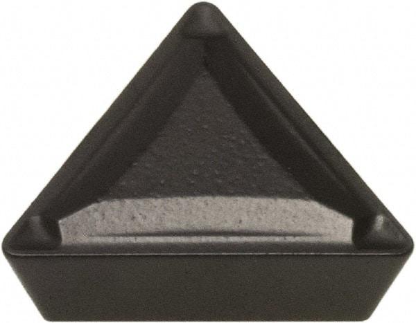 Hertel - TPMR222 P5 Grade HC1150T Carbide Turning Insert - Proprietary Finish, 60° Triangle, 1/4" Inscr Circle, 1/8" Thick, 1/32" Corner Radius - Apex Tool & Supply