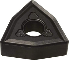 Hertel - WNMG331 AS Grade HC1250T Carbide Turning Insert - 80° Trigon, 3/8" Inscr Circle, 3/16" Thick, 1/64" Corner Radius - Apex Tool & Supply