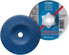 PFERD - 46 Grit, 5" Wheel Diam, 7/8" Arbor Hole, Type 27 Depressed Center Wheel - Aluminum Oxide - Apex Tool & Supply