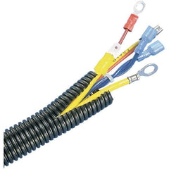 Panduit - 1.2913" ID, Black Polyethylene Corrugated Cable Sleeve - 50' Coil Length - Apex Tool & Supply