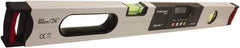 Digi-Pas - 24" Long 2 Vial Box Beam Level - Aluminum, Black/Gray, 1 Plumb & 1 Level Vial - Apex Tool & Supply