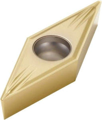 Seco - VBMT21.51 MF2 Grade CP500 Carbide Turning Insert - TiAlN/TiN Finish, 35° Diamond, 1/4" Inscr Circle, 3/32" Thick, 1/64" Corner Radius - Apex Tool & Supply