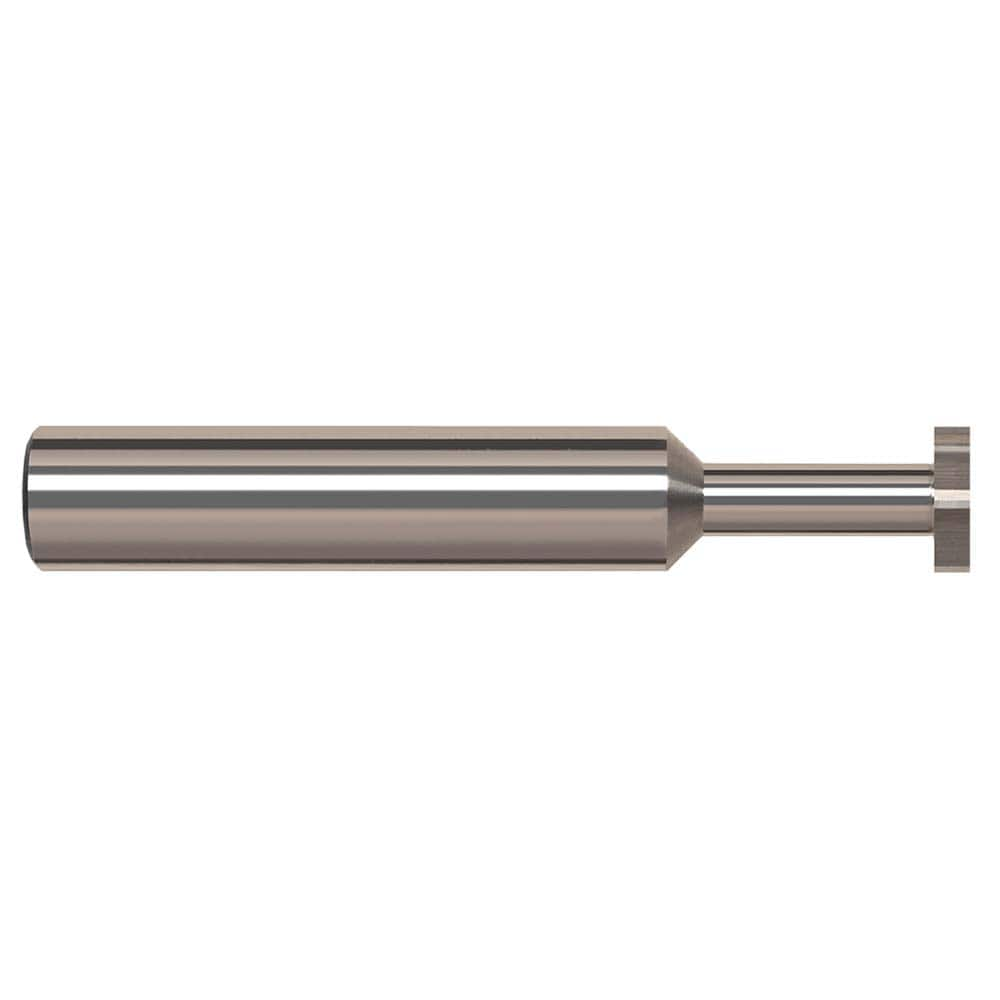 Harvey Tool - 1/4" Cut Diam, 0.5mm Cut Width, 1/4" Shank, Straight-Tooth Woodruff Keyseat Cutter - Exact Industrial Supply