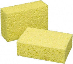 Ability One - 5-3/4" Long x 1-3/4" Wide x 1" Thick Scouring Sponge - Non-Abrasive, Yellow - Apex Tool & Supply
