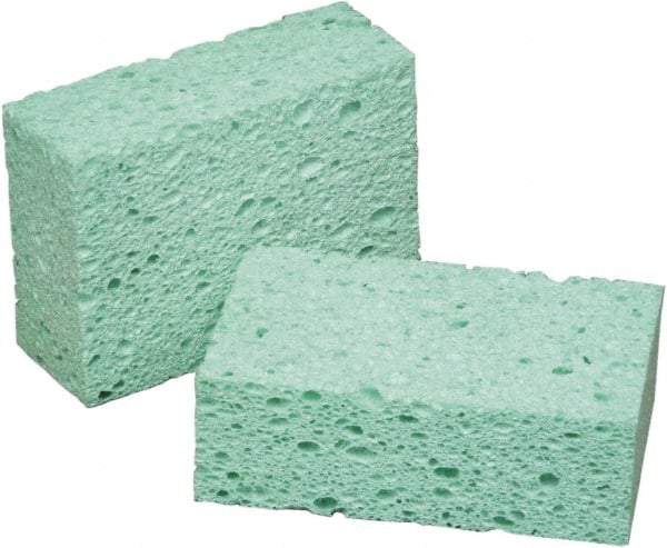 Ability One - 5-3/4" Long x 1-3/4" Wide x 1" Thick Scouring Sponge - Non-Abrasive, Green - Apex Tool & Supply