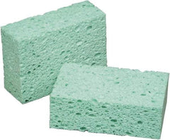 Ability One - 5-3/4" Long x 1-3/4" Wide x 1" Thick Scouring Sponge - Non-Abrasive, Green - Apex Tool & Supply
