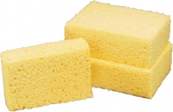 Ability One - 5-3/4" Long x 1-3/4" Wide x 1" Thick Scouring Sponge - Non-Abrasive, Tan - Apex Tool & Supply