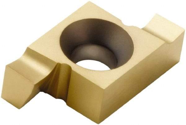 Seco - 2503010X4GK FG Grade CP500, 0.065" Cutting Width Carbide Grooving Insert - 6mm Max Depth of Cut, Right Hand, 0.1mm Corner Radius, TiAlN/TiN Finish - Apex Tool & Supply