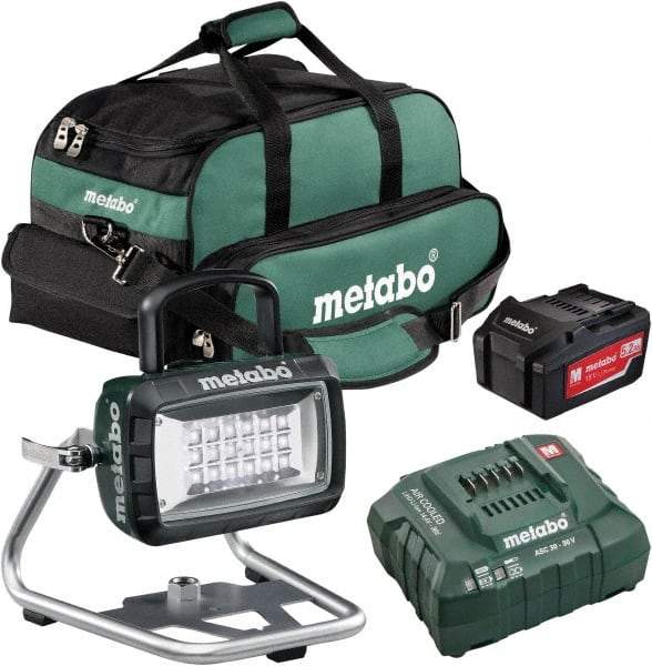 Metabo - 18 Volts, 2600 Lumens, Cordless Work Light - Green/Black, 7 hr Run Time - Apex Tool & Supply