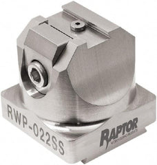 Raptor Workholding - 3/8" Jaw Width, 2" High x 2.07" Long x 2.07" Wide Dovetail Vise - For Use with 4 & 5 Axis Workholding Systems - Apex Tool & Supply