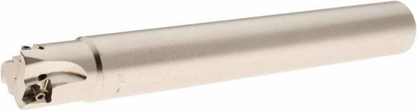 Seco - 1" Cut Diam, 8mm Max Depth of Cut, 1" Shank Diam, 7.87" OAL, Indexable Square Shoulder End Mill - LOEX Inserts, Cylindrical Shank, 90° Lead Angle, Through Coolant, Series Square T4-08 - Apex Tool & Supply