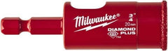 Milwaukee Tool - 3/4" Diam, 1-1/2" Cutting Depth, Hole Saw - Diamond Grit Saw, Continuous Edge - Apex Tool & Supply