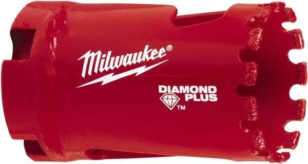 Milwaukee Tool - 1-1/4" Diam, 1-1/2" Cutting Depth, Hole Saw - Diamond Grit Saw, Continuous Edge - Apex Tool & Supply