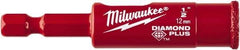Milwaukee Tool - 1/2" Diam, 1-1/2" Cutting Depth, Hole Saw - Diamond Grit Saw, Continuous Edge - Apex Tool & Supply