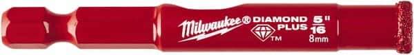 Milwaukee Tool - 5/16" Diam, 1-1/2" Cutting Depth, Hole Saw - Diamond Grit Saw, Continuous Edge - Apex Tool & Supply