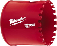 Milwaukee Tool - 2" Diam, 1-1/2" Cutting Depth, Hole Saw - Diamond Grit Saw, Continuous Edge - Apex Tool & Supply