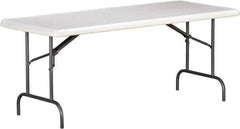 Ability One - 30" Long x 72" Wide x 29" High, Rectangular Folding Table - Platinum - Apex Tool & Supply