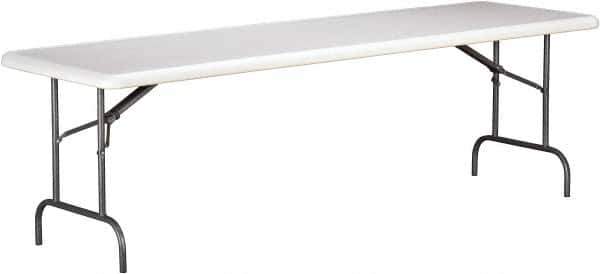 Ability One - 30" Long x 96" Wide x 29" High, Rectangular Folding Table - Platinum - Apex Tool & Supply