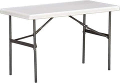 Ability One - 24" Long x 48" Wide x 29" High, Rectangular Folding Table - Platinum - Apex Tool & Supply