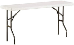 Ability One - 60" Long x 18" Wide x 29" High, Rectangular Folding Table - Platinum - Apex Tool & Supply