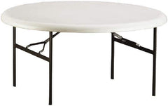 Ability One - 60" Wide x 29" High x 60" Diam, Round Folding Table - Platinum - Apex Tool & Supply
