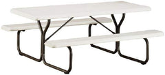 Ability One - 72" Long x 30" Wide x 29" High, Rectangular Folding Table with Fixed Legs - Platinum - Apex Tool & Supply