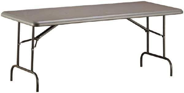 Ability One - 72" Long x 30" Wide x 29" High, Rectangular Folding Table - Charcoal - Apex Tool & Supply