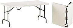 Ability One - 60" Long x 30" Wide x 29" High, Rectangular Folding Table - Platinum - Apex Tool & Supply