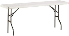 Ability One - 72" Long x 18" Wide x 29" High, Rectangular Folding Table - Platinum - Apex Tool & Supply