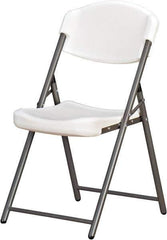 Ability One - 18-3/8" Wide x 5-1/4" Deep x 14-1/2" High, Plastic & Steel Standard Folding Chair - Platinum - Apex Tool & Supply