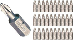 Wiha - #1, Insert Phillips Screwdriver Bit - 1/4" Drive, - Apex Tool & Supply