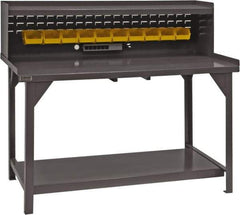 Durham - Mobile Work Bench - Steel, Fixed Leg, Gray, 60" Long x 30" Deep x 30-1/4" High - Apex Tool & Supply