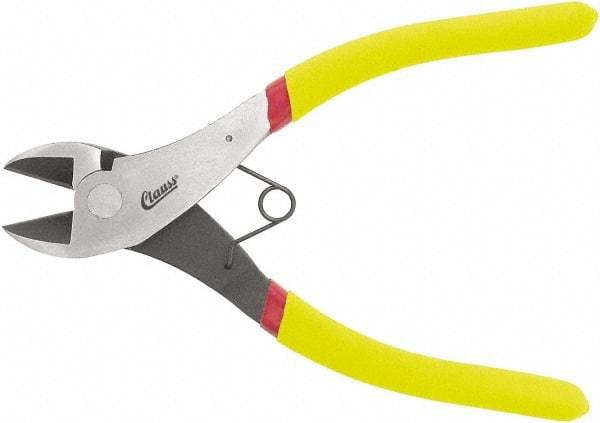 Clauss - 7" OAL, Diagonal Cutter - 3/4" Jaw Length x 1/2" Jaw Width, Hot Forged Carbon Steel Handle - Apex Tool & Supply
