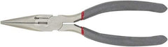 Clauss - 8" OAL, 2-7/8" Jaw Length x 7/8" Jaw Width, Long Nose Side Cutting Needle Nose Pliers - Needle Nose Jaw, Standard Head, Comfort Grip Handles - Apex Tool & Supply