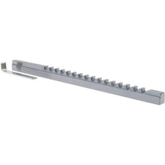 Dumont Minute Man - 5mm Keyway Width, Style B-1, Keyway Broach - High Speed Steel, TiAlN Finish, 1/4" Broach Body Width, 19/64" to 1-11/16" LOC, 6" OAL - Apex Tool & Supply