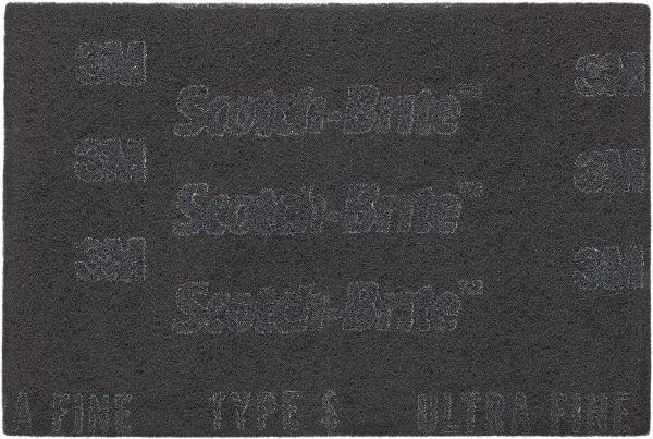 3M - Ultra Fine Grade, Silicon Carbide Hand Pad - Gray, 6" Wide x 9" Long, Nonwoven - Apex Tool & Supply