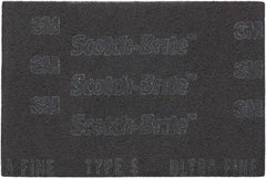 3M - Ultra Fine Grade, Silicon Carbide Hand Pad - Gray, 6" Wide x 9" Long, Nonwoven - Apex Tool & Supply