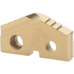 Allied Machine and Engineering - 28.5mm Diam x 3/16" Thick, Seat Code 2, 132° Included Angle Spade Drill Insert - TiN Coated, Cobalt, Grade Super Cobalt, Series T-A - Apex Tool & Supply