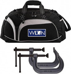 Wilton - Regular-Duty 4-1/4" Max Opening, 3-1/4" Throat Depth, Forged Steel Standard C-Clamp - 6,200 Lb Capacity, 0" Min Opening, Deep Throat - Apex Tool & Supply