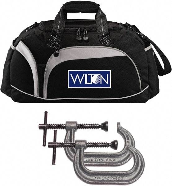 Wilton - Regular-Duty 3" Max Opening, 2-1/2" Throat Depth, Forged Steel Standard C-Clamp - 3,500 Lb Capacity, 0" Min Opening, Deep Throat - Apex Tool & Supply