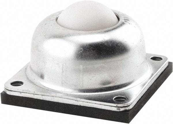 Hudson Bearing - 1-1/2 Inch Diameter, Round, Nylon Ball Transfer - 2.5625 Inch Mount Height, 250 Lb. Capacity - Apex Tool & Supply