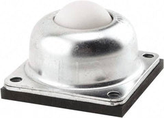 Hudson Bearing - 1-1/2 Inch Diameter, Round, Nylon Ball Transfer - 2.5625 Inch Mount Height, 250 Lb. Capacity - Apex Tool & Supply