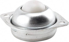Hudson Bearing - 1 Inch Diameter, Round, Nylon Ball Transfer - 3/4 Inch Mount Height, 75 Lb. Capacity - Apex Tool & Supply