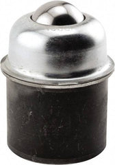 Hudson Bearing - 1-1/2 Inch Diameter, Round, Stainless Steel Ball Transfer - 3 Inch Overall Diameter, 1.8125 Inch Mount Height, 250 Lb. Capacity - Apex Tool & Supply
