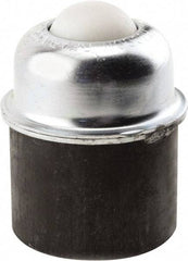 Hudson Bearing - 1-1/2 Inch Diameter, Round, Nylon Ball Transfer - 3 Inch Overall Diameter, 1.8125 Inch Mount Height, 250 Lb. Capacity - Apex Tool & Supply