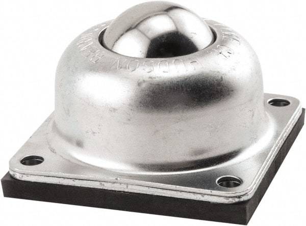 Hudson Bearing - 1-1/2 Inch Diameter, Round, Carbon Steel Ball Transfer - 2.5625 Inch Mount Height, 250 Lb. Capacity - Apex Tool & Supply