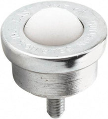 Hudson Bearing - 5/8 Inch Diameter, Round, Nylon Ball Transfer - 1.1875 Inch Overall Diameter, 0.8125 Inch Mount Height, 125 Lb. Capacity - Apex Tool & Supply